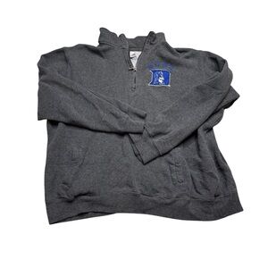 Vintage Duke University Stadium Athletics Dark Gray Quarter Zip-Up Sweater XL